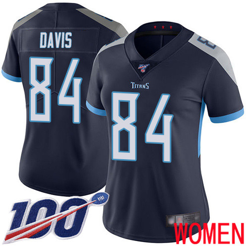 Tennessee Titans Limited Navy Blue Women Corey Davis Home Jersey NFL Football 84 100th Season Vapor Untouchable